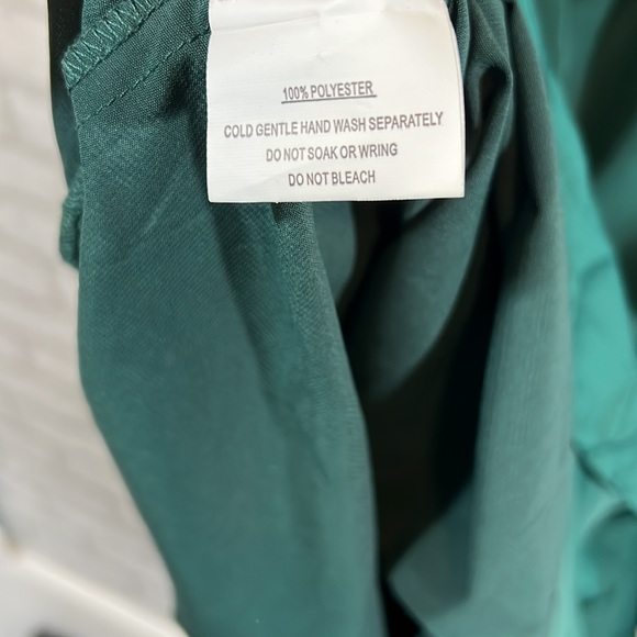 Selfie Leslie hunter green  promises halter necklace fluted hem dress Size Large - Picture 10 of 14